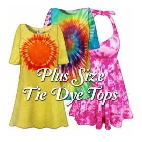 Plus Size Tie Dye Tops: Sanctuarie